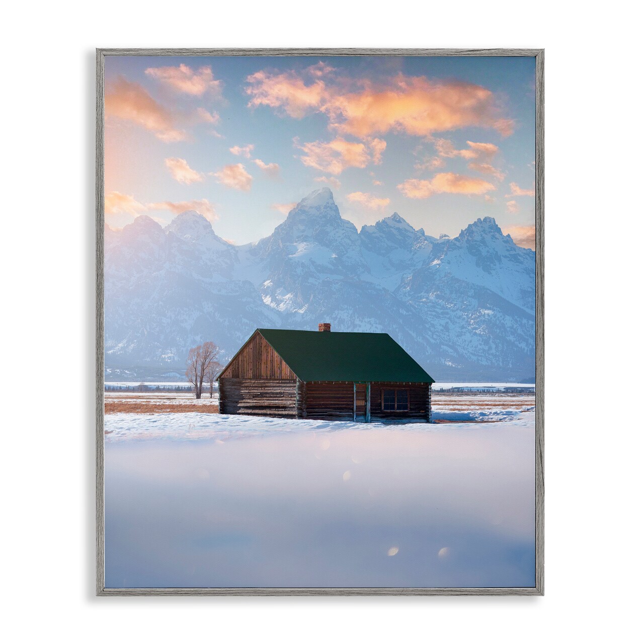 Stupell Industries Cabin In The Snowy Tetons Framed Giclee, design by Jared Kreiss